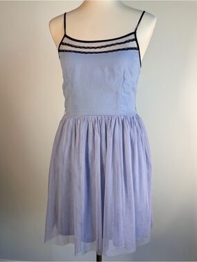 True 90s Delia’s Lavender Spaghetti Strap Dress with Black Trim